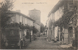 C13-32) BROUILH - GERS - GRAND RUE ET TOUR - -ANIMEE - VOITURE + TAMPON HOPITAL COMPLEMENTAIRE N°36 MAZERES - ( 3 SCANS) - Autres & Non Classés