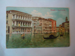 ITALY POSTCARDS  VENEZIA CANAL  1916 STAMPS - Autres & Non Classés