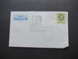 Australien 1964 By Air Mail Sydney - Menden Sauerland Briefmarke Wattle 2/3 - Storia Postale