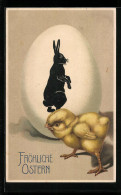 AK Osterhase Und Osterküken  - Easter