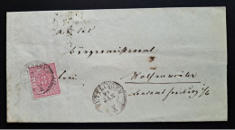 Württemberg 1875, Brief TUTTLINGEN 29 JAN. Nach SCHALLSTADT - Interi Postali