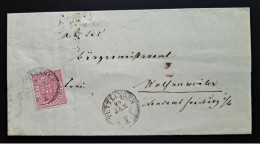 Württemberg 1875, Brief TUTTLINGEN 29 JAN. Nach SCHALLSTADT - Entiers Postaux