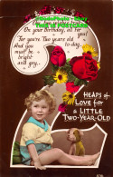 R453062 Heaps Of Love For A Little Two Year Old. 8781. RP. 1939. Greeting Card. - World