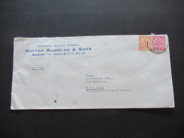 Afrika 1965 Libya Air Mail Mit 2 Marken Stempel Benghazi Umschlag Mineral Water Works Muftah Bumedian & Sons Benghazi - Libya