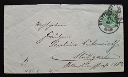Württemberg 1891. Umschlag STUTTGART - Interi Postali