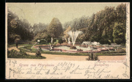 AK Pforzheim, Springbrunnen Im Stadtgarten  - Pforzheim
