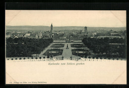 AK Karlsruhe, Teilansicht Vom Schloss Gesehen  - Karlsruhe