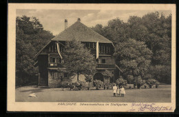 AK Karlsruhe, Hotel Schwarzwaldhaus Im Stadtgarten  - Karlsruhe