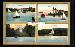 AK Starnberg /Starnberger See, Schloss Berg, Leoni, Votivkapelle  - Starnberg