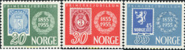 612806 HINGED NORUEGA 1955 CENTENARIO DEL SELLO - Gebruikt