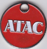 Jeton De Caddie En Métal - Atac - Supermarché - Grande Surface - Trolley Token/Shopping Trolley Chip