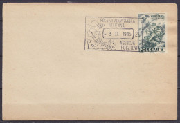 Pologne - Env. Affr. 1zt+2zt Libération De Varsovie - Oblit. Illustrée [POLSKA MARYNARKA WOJENNA /-3 II 1945/ AGENCJA PO - Cartas & Documentos