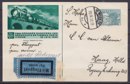 Autriche - EP CP 50g "2e Congrès Européen Des Négociants En Timbres-poste Vienne 23 Juin 1933" (train) Par Avion Càpt "1 - Briefe U. Dokumente