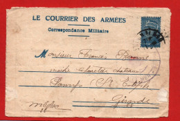 (RECTO / VERSO) COURRIERS DES ARMEES - USURE - FORMAT CPA SOUPLE - Patriotic