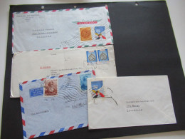 Asien Iran / Persien Teheran Persia 1960er Jahre Via Air Mail Luftpost 4 Belege Auslandsbriefe - Irán
