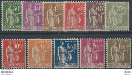 1932-33 Francia Pace MNH 11v. Unif. N. 280/89 - Andere & Zonder Classificatie
