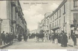 Ai493 Cartolina Barletta Corso Vittorio Emanuele 1914 Bella! Provincia Di Bari - Bari