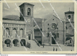 Ae730 Cartolina Norcia Piazza S.benedetto Provincia Di Perugia - Perugia