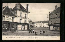 CPA Mortagne, La Place D`Armes Vue De La Place Des Halles  - Otros & Sin Clasificación