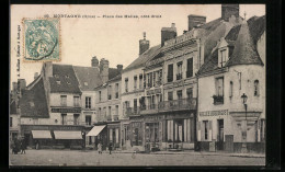 CPA Mortagne, Place Des Halles, Côté Droit  - Other & Unclassified