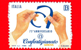ITALIA - Usato - 2020 - 75 Anni Della Confartigianato Di Genova – Mani – Logo - B - 2011-20: Oblitérés