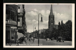 AK Berlin-Neukölln, Bergstrasse Mit Magdalenenkirche  - Neukoelln