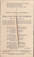 Meusegem, Wolvertem, 1942, Alfons De Coninck, - Images Religieuses