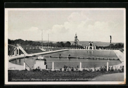 AK Mönchberg Im Spessart, Schwimmstadion Mit Sprungturm Und Umkleidekabinen  - Andere & Zonder Classificatie