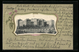 Passepartout-Lithographie Harburg, Blick Zur Pionier-Kaserne  - Harburg