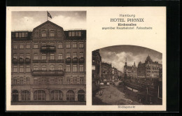 AK Hamburg, Hotel Phönix, Kirchenallee, Rödingsmarkt  - Mitte