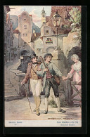 Künstler-AK Hans Kaufmann: Schillers Glocke II., Vom Mädchen Reisst Sich Stolz Der Knabe.  - Writers