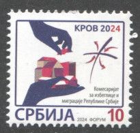 Serbia, 2024, Roof For Refugees, Charity Stamp, (MNH) - Servië