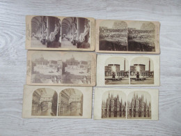 PHOTO STEREOSCOPIQUE - ITALIE - 6 Vues Sur Carton épais - Stereoscoop