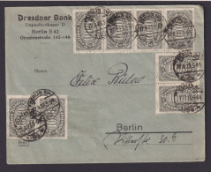 Deutsches Reich Infla Brief MEF 1000 Mark Perfin Privatlochung Berlin Dresdner - Storia Postale