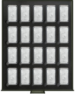 Lindner Münzbox Rauchglas Black Samt S2933-4K Neu - Materiaal