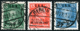 Deutsches Reich, 1927, 407-09, Gestempelt - Other & Unclassified