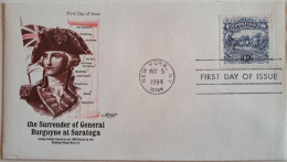 1994..USA.. FDC WITH STAMPS AND POSTMARKS.. Surrender At Saratoga - 1991-2000
