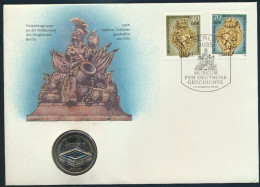 DDR Numisbrief Andreas Schlüter Museum Für Geschichte Zeughaus 1990 Mit 5M-Münze - Storia Postale