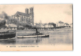 MANTES - La Cathédrale Et La Seine - Très Bon état - Mantes La Jolie