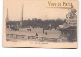 PARIS - Vues De Paris - Place De La Concorde - Très Bon état - Piazze