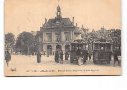 PARIS - La Mairie Du 20e - Place Et Avenue Gambetta à La Rue Belgrand - Très Bon état - Distretto: 20