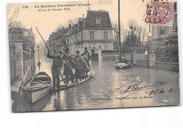 PARIS - La Banlieue Parisienne Inondée - Crue De Janvier 1910 - COURBEVOIE - Sauveteurs Rue De Bécon - Très Bon état - Paris Flood, 1910