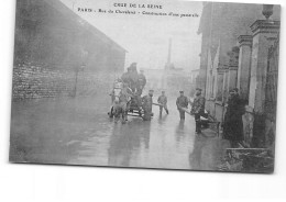 PARIS - Crue De La Seine - Rue Du Chevaleret - Construction D'une Passerelle - Très Bon état - Paris Flood, 1910
