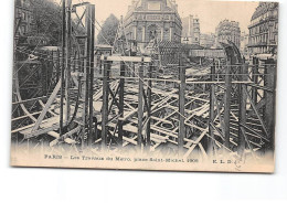 PARIS - Les Travaux Du Métro - Place Saint Michel - 1906 - Très Bon état - Metro, Estaciones