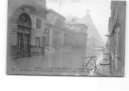PARIS - La Grande Crue De La Seine - Janvier 1910 - Palais De La Légion D'Honneur Et La Gare D'Orsay - Très Bon état - Paris Flood, 1910