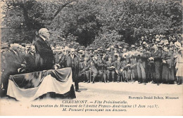 CHAUMONT - Fête Présidentielle - M. Poincaré Prononçant Son Discours - Monument De L'Amitié - Très Bon état - Chaumont