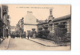 LAGNY - Ecole Maternelle Et Rue Du Chemin De Fer - Très Bon état - Lagny Sur Marne