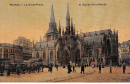 ROUBAIX - La Grand Place Et L'Eglise Saint Martin - Très Bon état - Roubaix