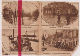 Watersnood In Aalten, Roosendaal, Schiedam - Orig. Knipsel Coupure Tijdschrift Magazine - 1926 - Non Classés
