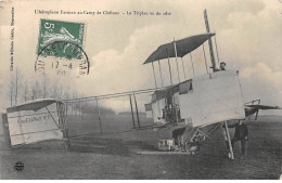 L'Aéroplane Farman Au CAMP DE CHALONS - Le Triplan Vu De Côté - Très Bon état - Camp De Châlons - Mourmelon